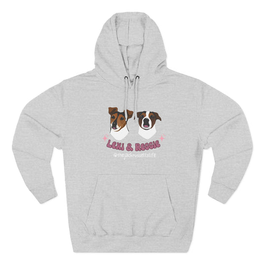 Personalised Hoody with 2 Pets, Sparkle, optional Instagram Handle