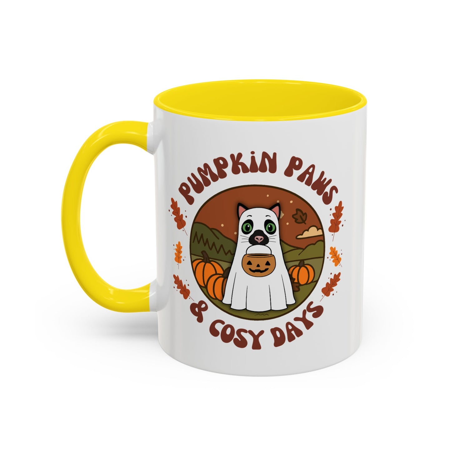 Cat Halloween Mug - personalised by name