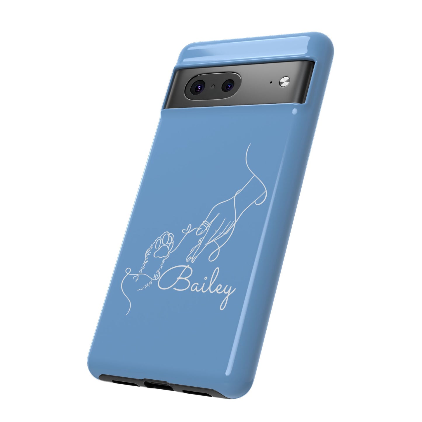 Personalised Phone Case with line drawing & name, Tough Cases