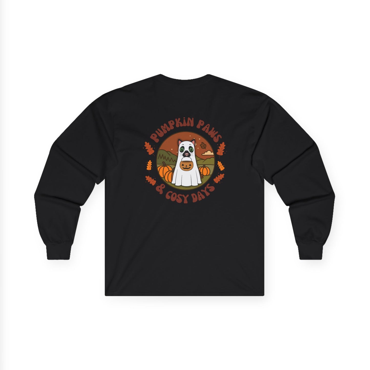 Cat Personalised Spooky Season Long Sleeve Top