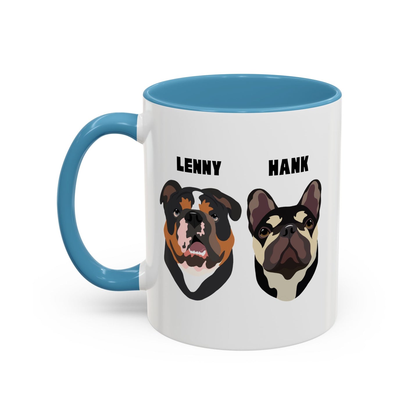Personalised Mug with YOUR pets face on, 2 pet faces