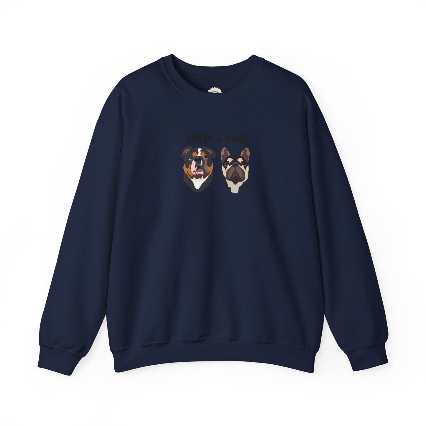 Personalised Sweatshirt with 2 Pets with names & faces, Cozy Unisex Sweatshirt