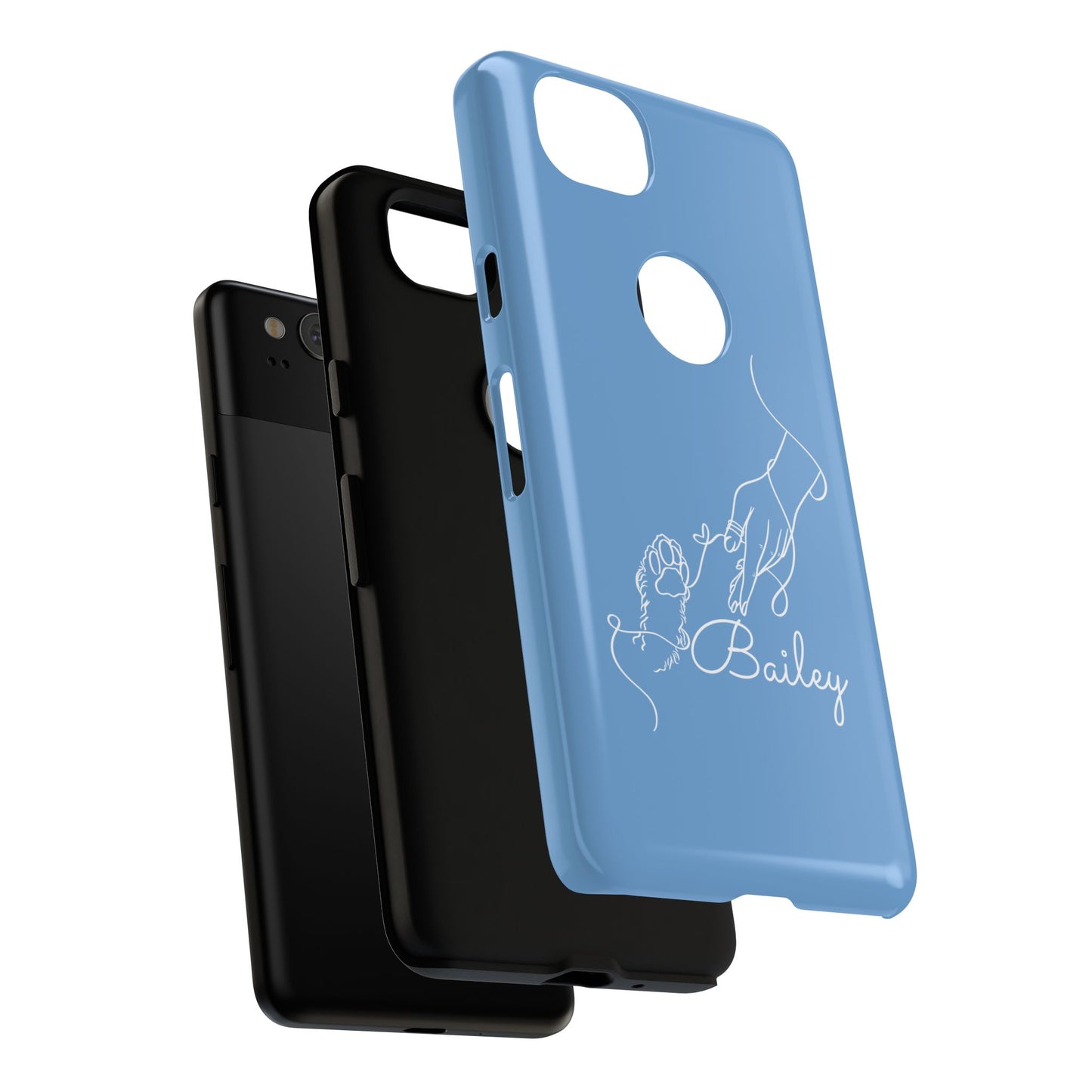 Personalised Phone Case with line drawing & name, Tough Cases