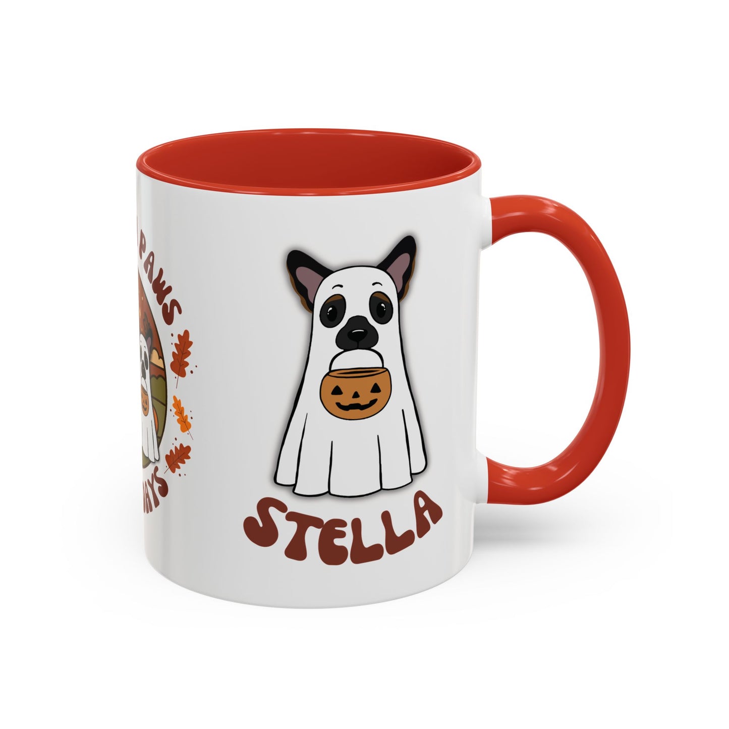 Personalised Halloween Mug - 2 Pets personalised by name & ears/colour