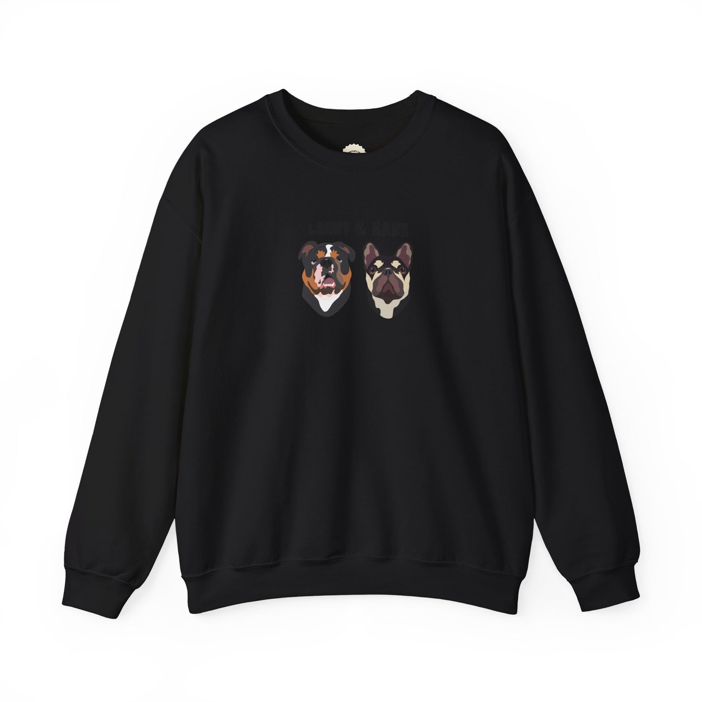Personalised Sweatshirt with 2 Pets with names & faces, Cozy Unisex Sweatshirt