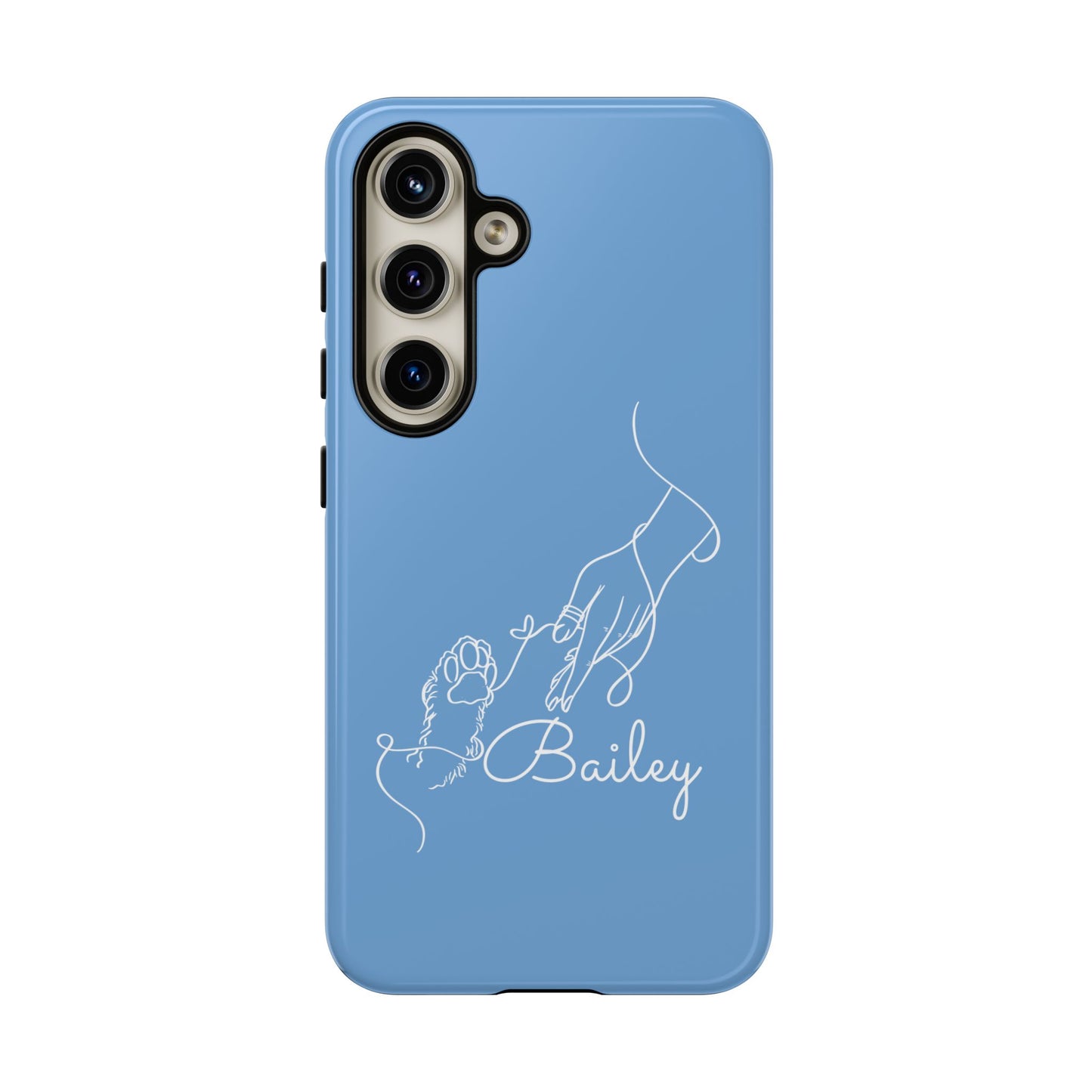 Personalised Phone Case with line drawing & name, Tough Cases