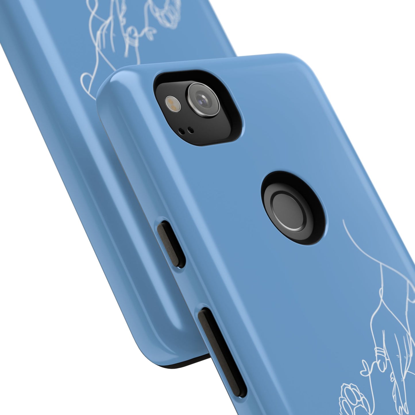Personalised Phone Case with line drawing & name, Tough Cases