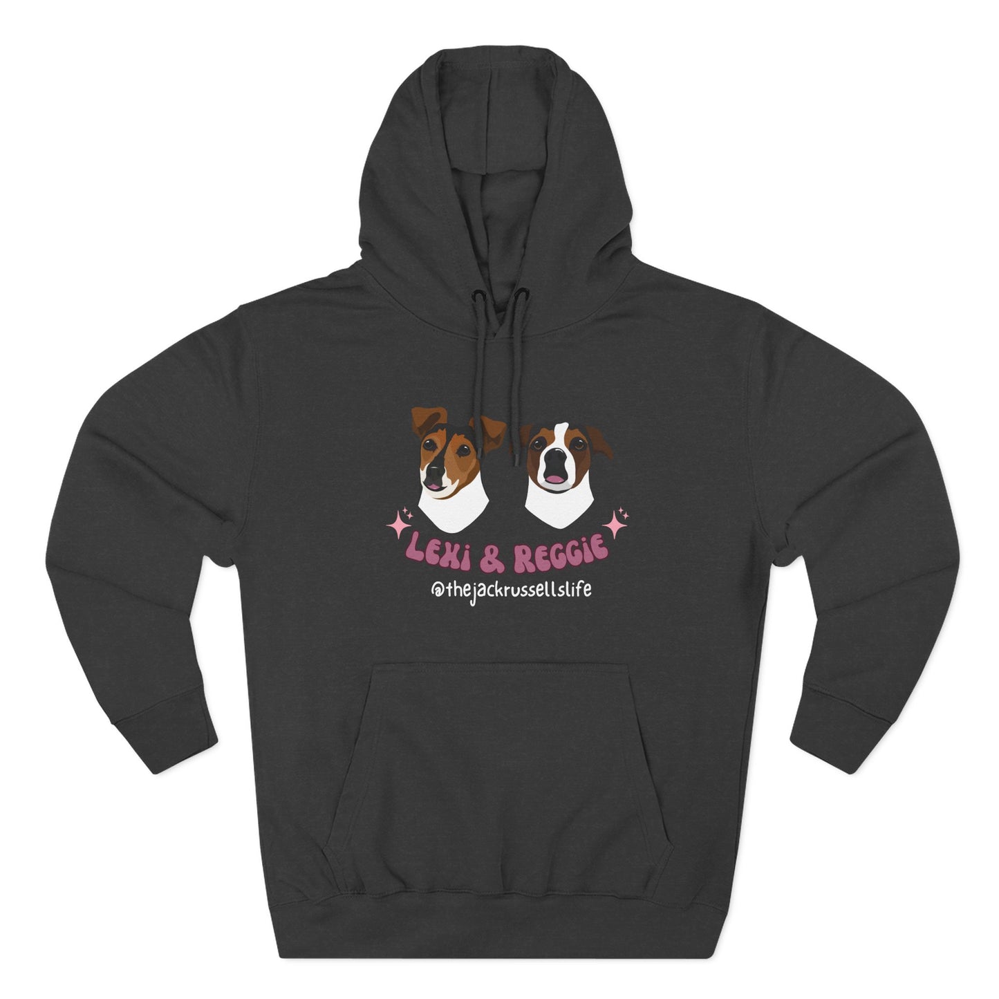 Personalised Hoody with 2 Pets, Sparkle, optional Instagram Handle