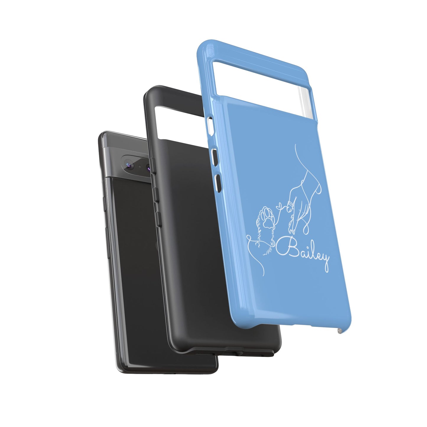 Personalised Phone Case with line drawing & name, Tough Cases
