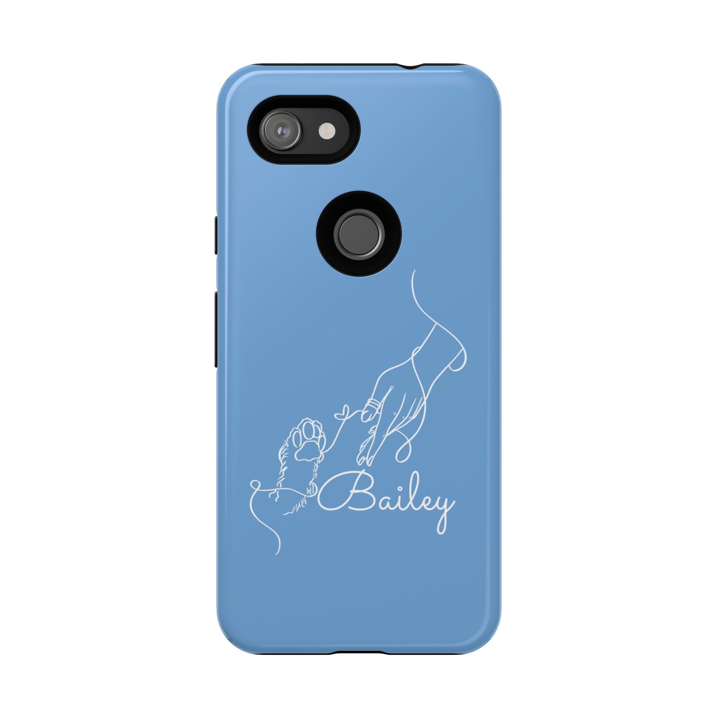 Personalised Phone Case with line drawing & name, Tough Cases