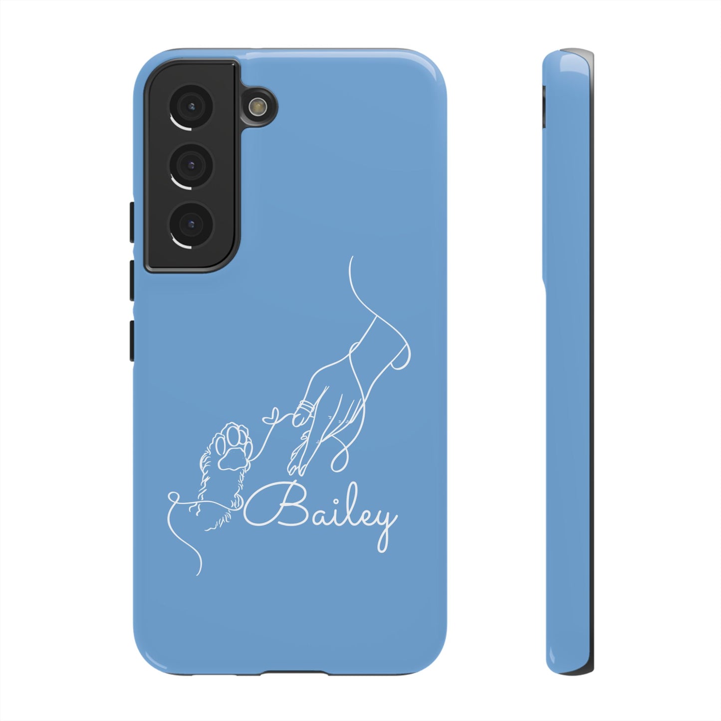 Personalised Phone Case with line drawing & name, Tough Cases