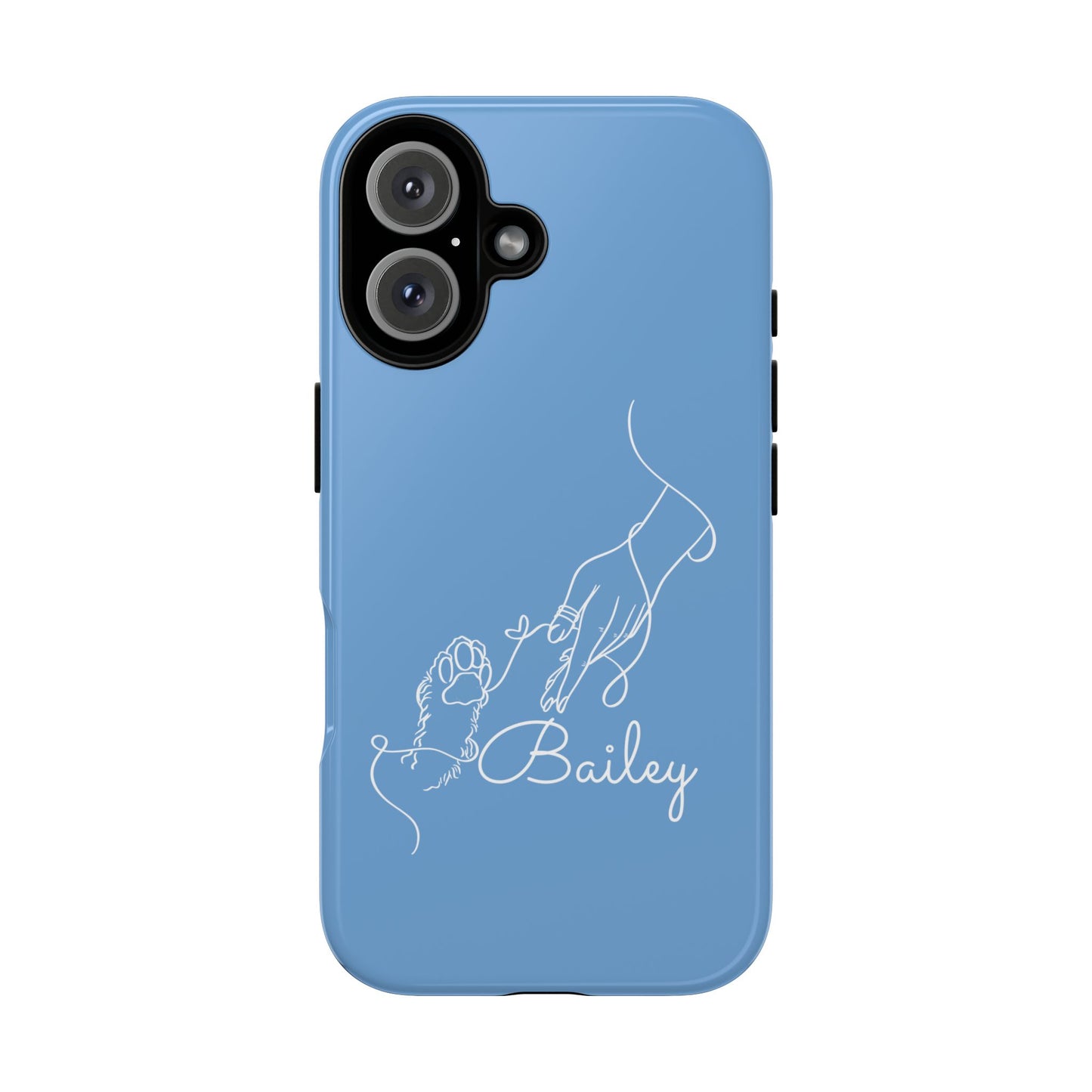 Personalised Phone Case with line drawing & name, Tough Cases
