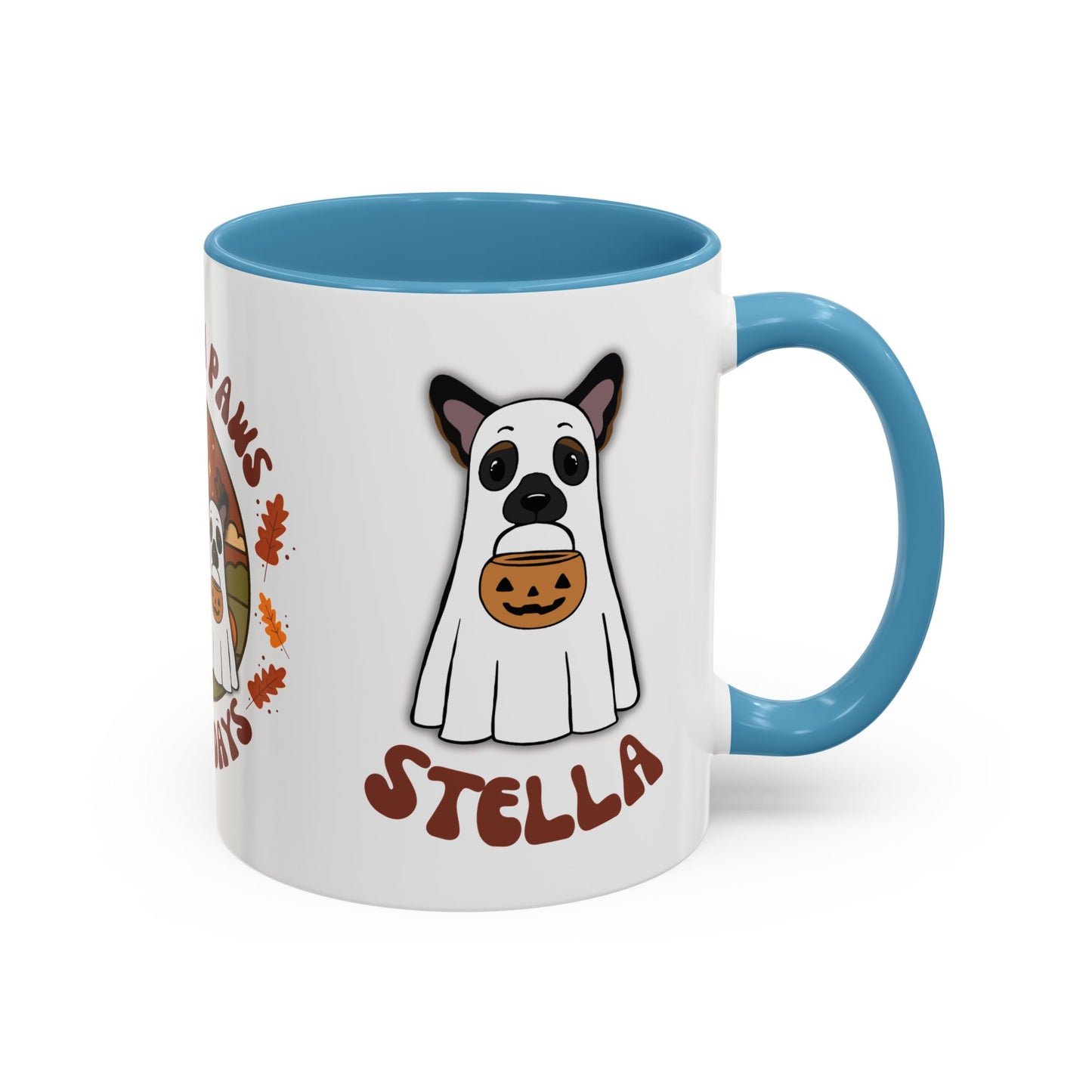Personalised Halloween Mug - 2 Pets personalised by name & ears/colour