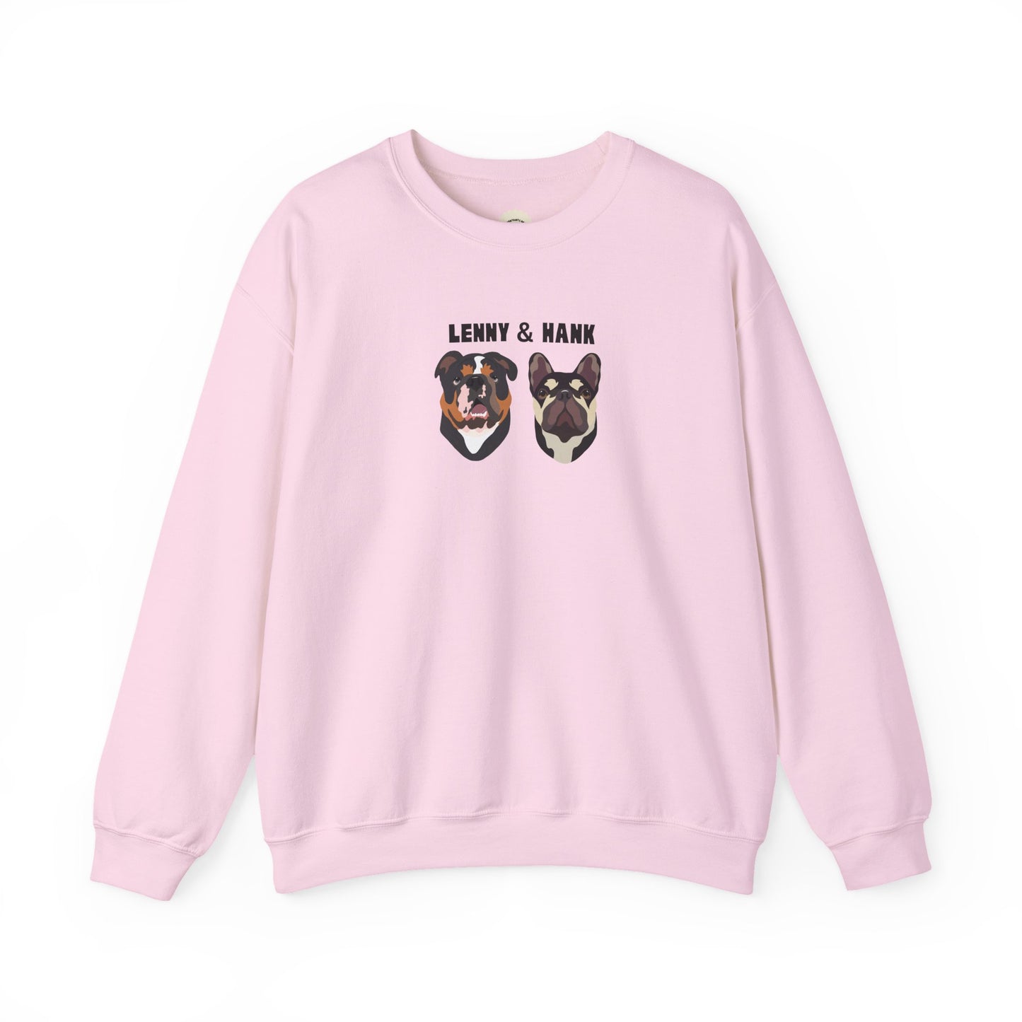 Personalised Sweatshirt with 2 Pets with names & faces, Cozy Unisex Sweatshirt