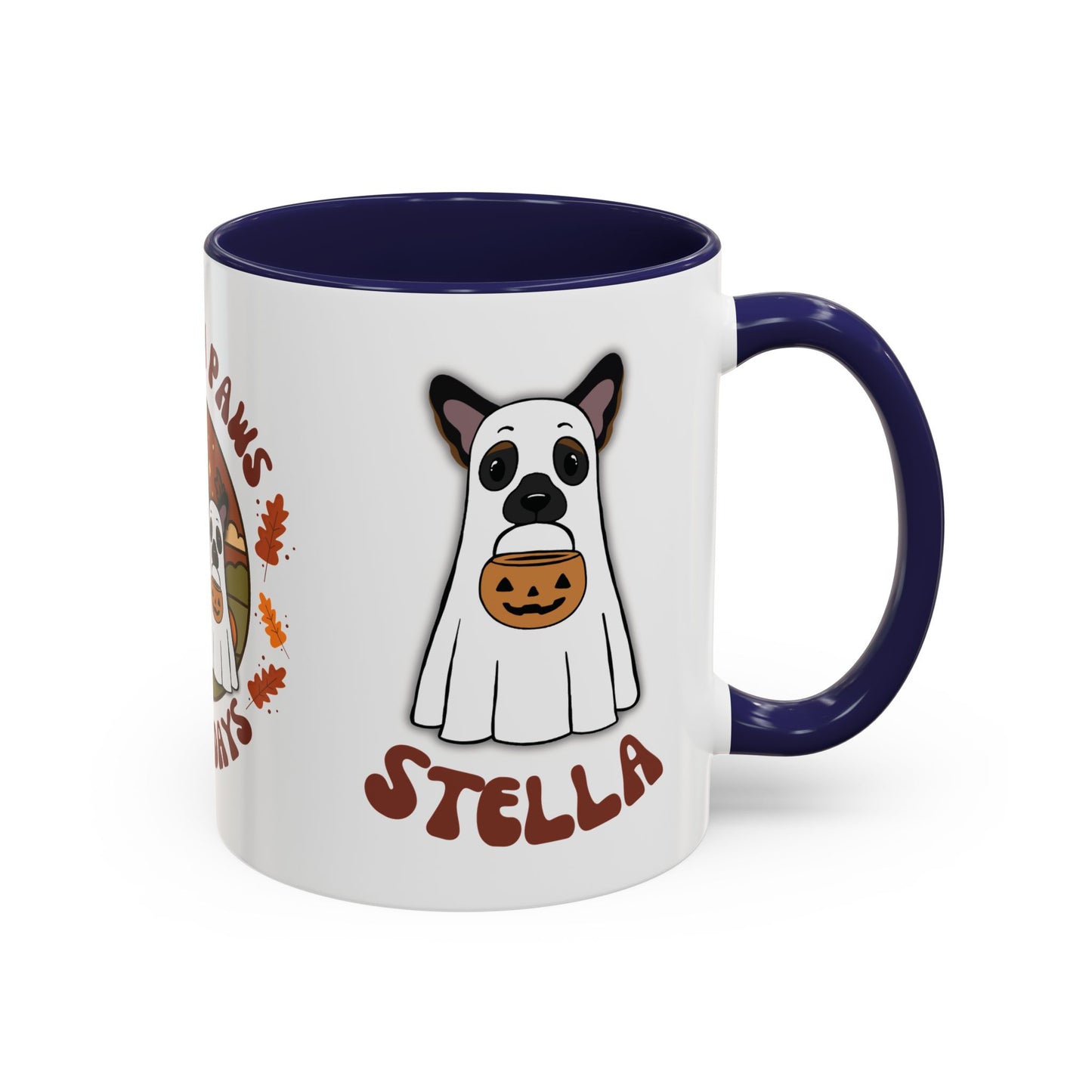 Personalised Halloween Mug - 2 Pets personalised by name & ears/colour