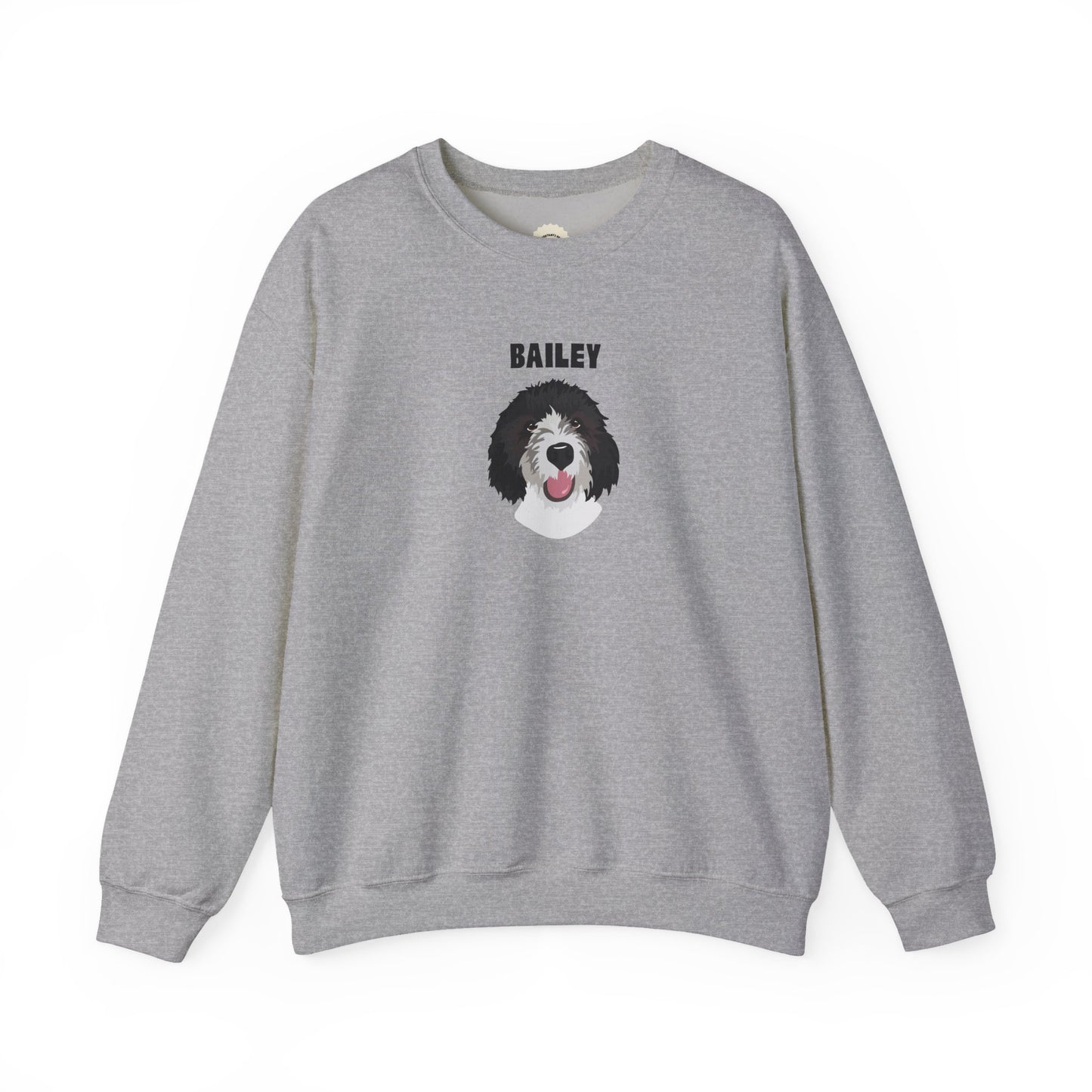 Personalised Sweatshirt with 1 Pet name & face, Unisex Sweatshirt