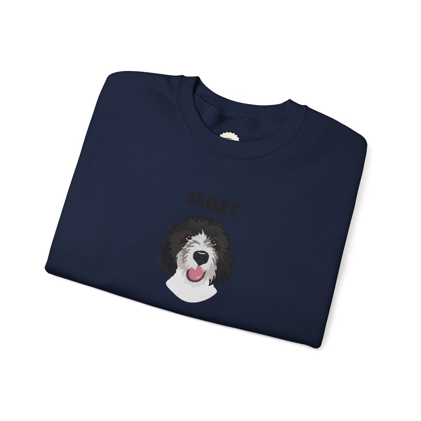 Personalised Sweatshirt with 1 Pet name & face, Unisex Sweatshirt