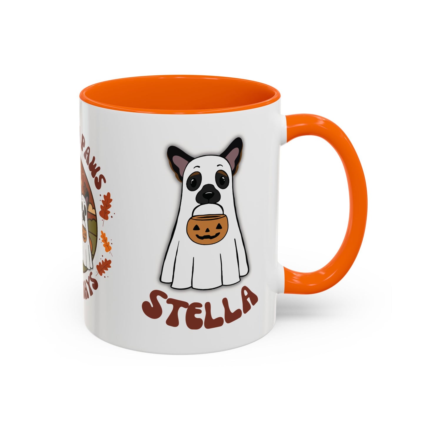 Personalised Halloween Mug - 2 Pets personalised by name & ears/colour