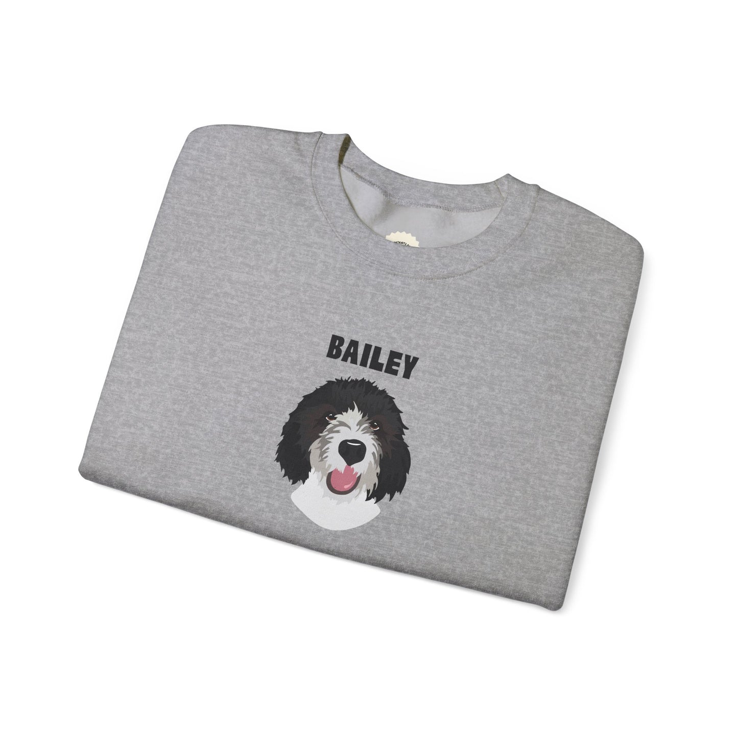 Personalised Sweatshirt with 1 Pet name & face, Unisex Sweatshirt