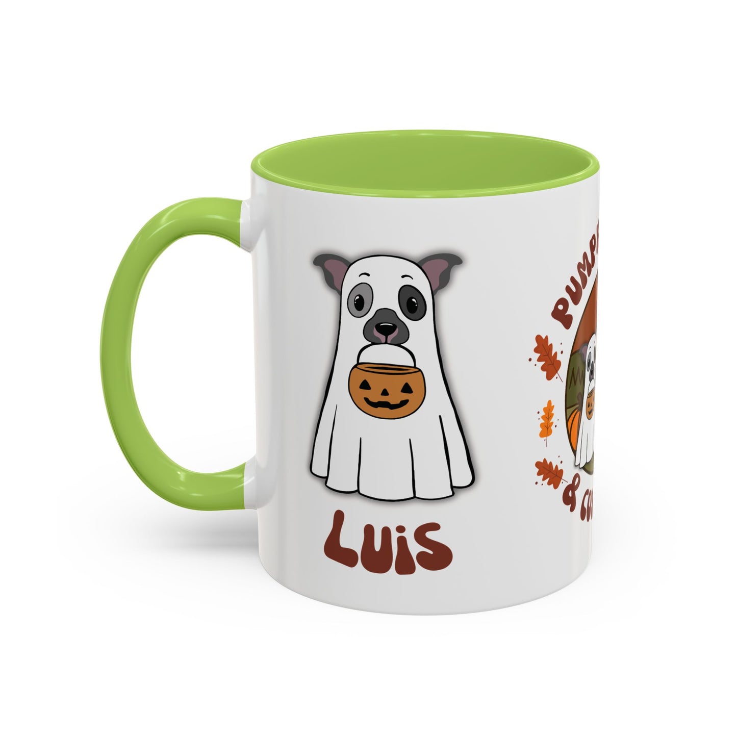 Personalised Halloween Mug - 2 Pets personalised by name & ears/colour