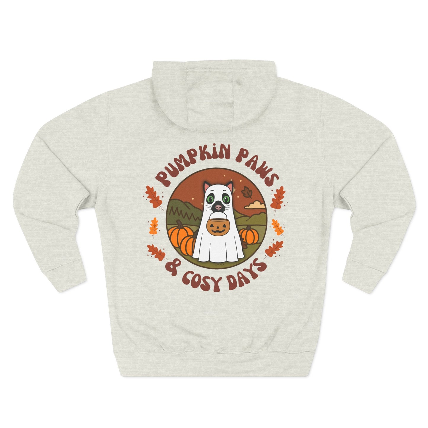 Cat Pumpkin Paws Hoodie - optional personalisation