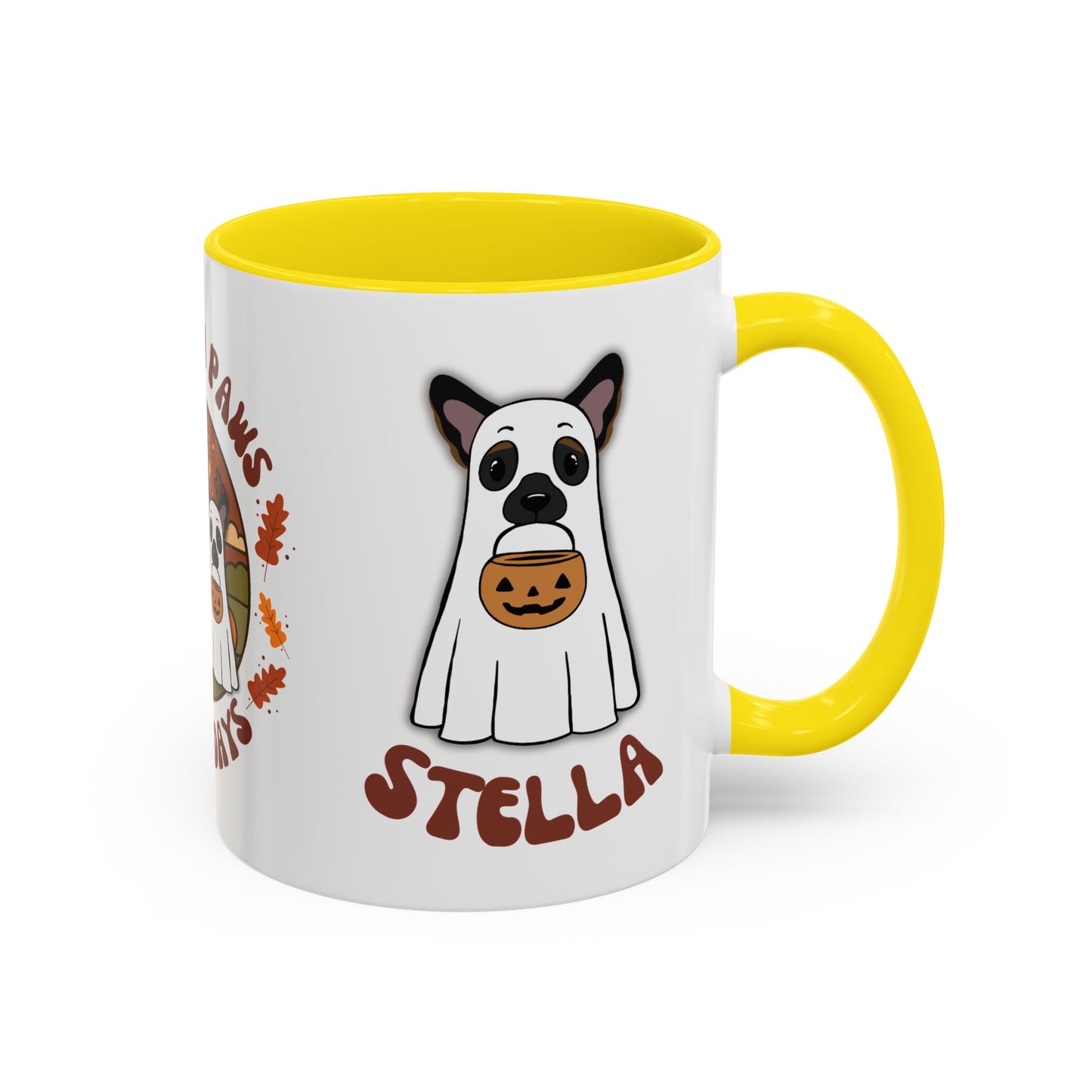 Personalised Halloween Mug - 2 Pets personalised by name & ears/colour
