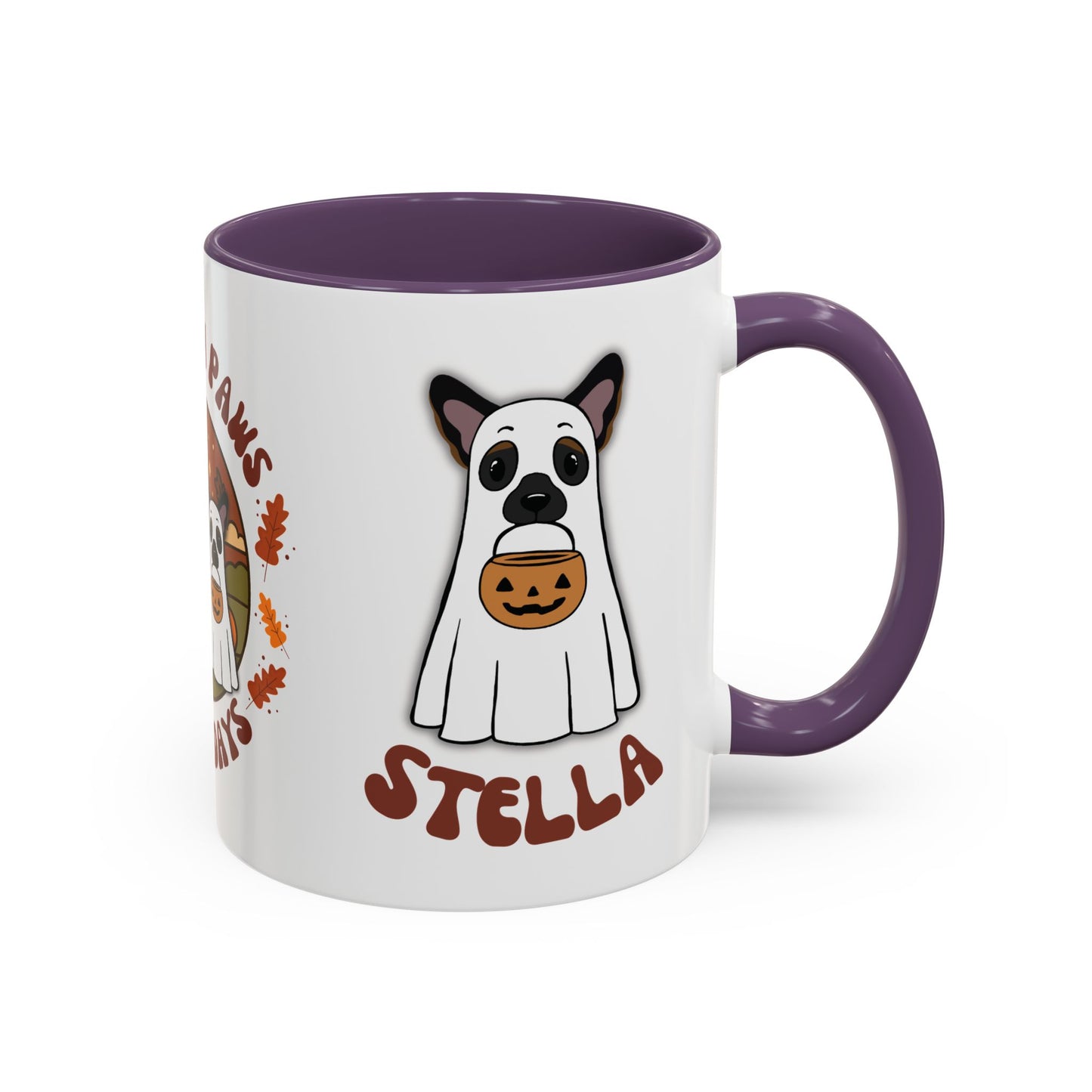 Personalised Halloween Mug - 2 Pets personalised by name & ears/colour