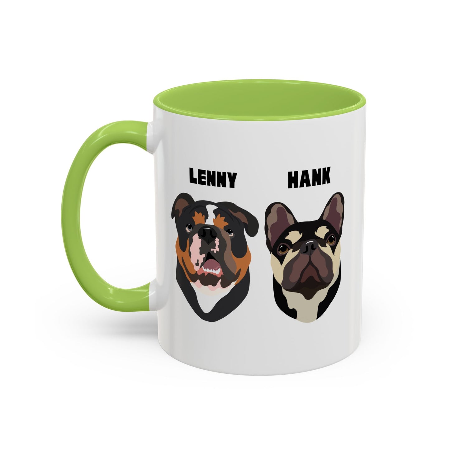 Personalised Mug with YOUR pets face on, 2 pet faces
