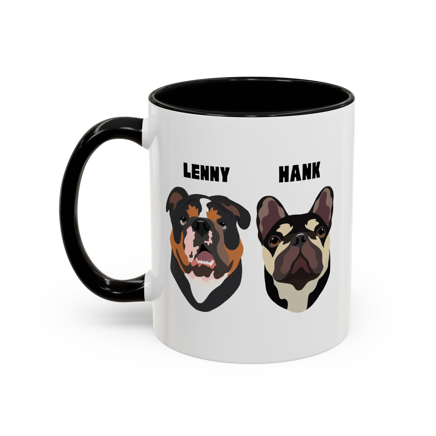 Personalised Mug with YOUR pets face on, 2 pet faces