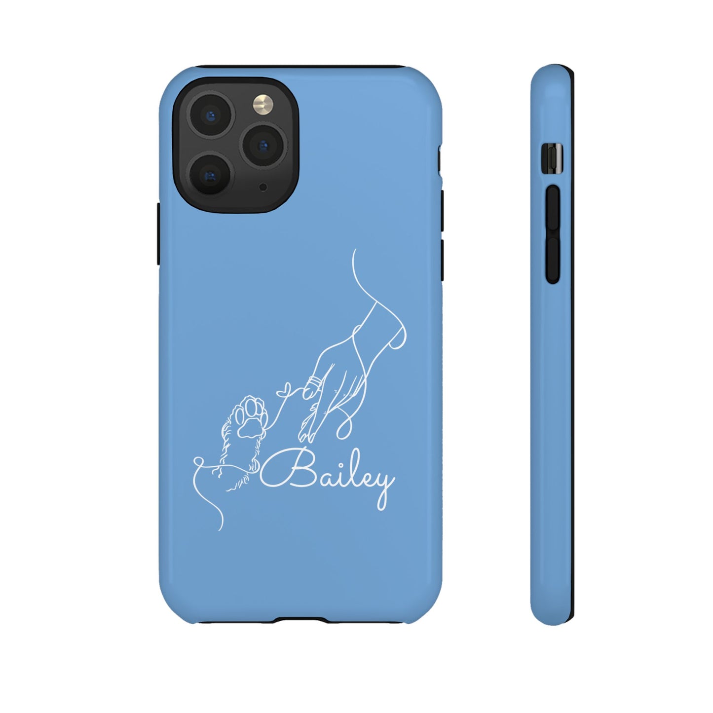 Personalised Phone Case with line drawing & name, Tough Cases