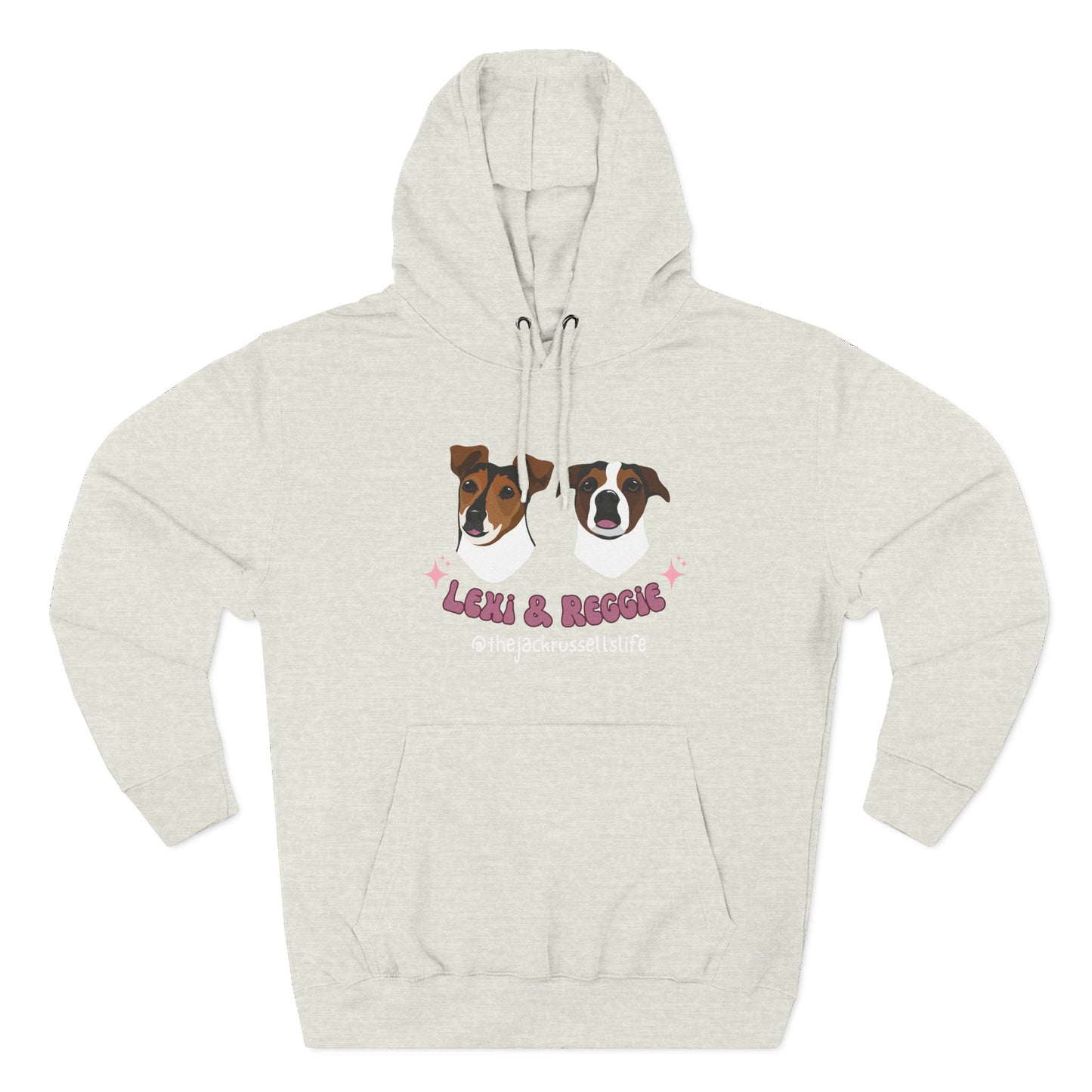 Personalised Hoody with 2 Pets, Sparkle, optional Instagram Handle