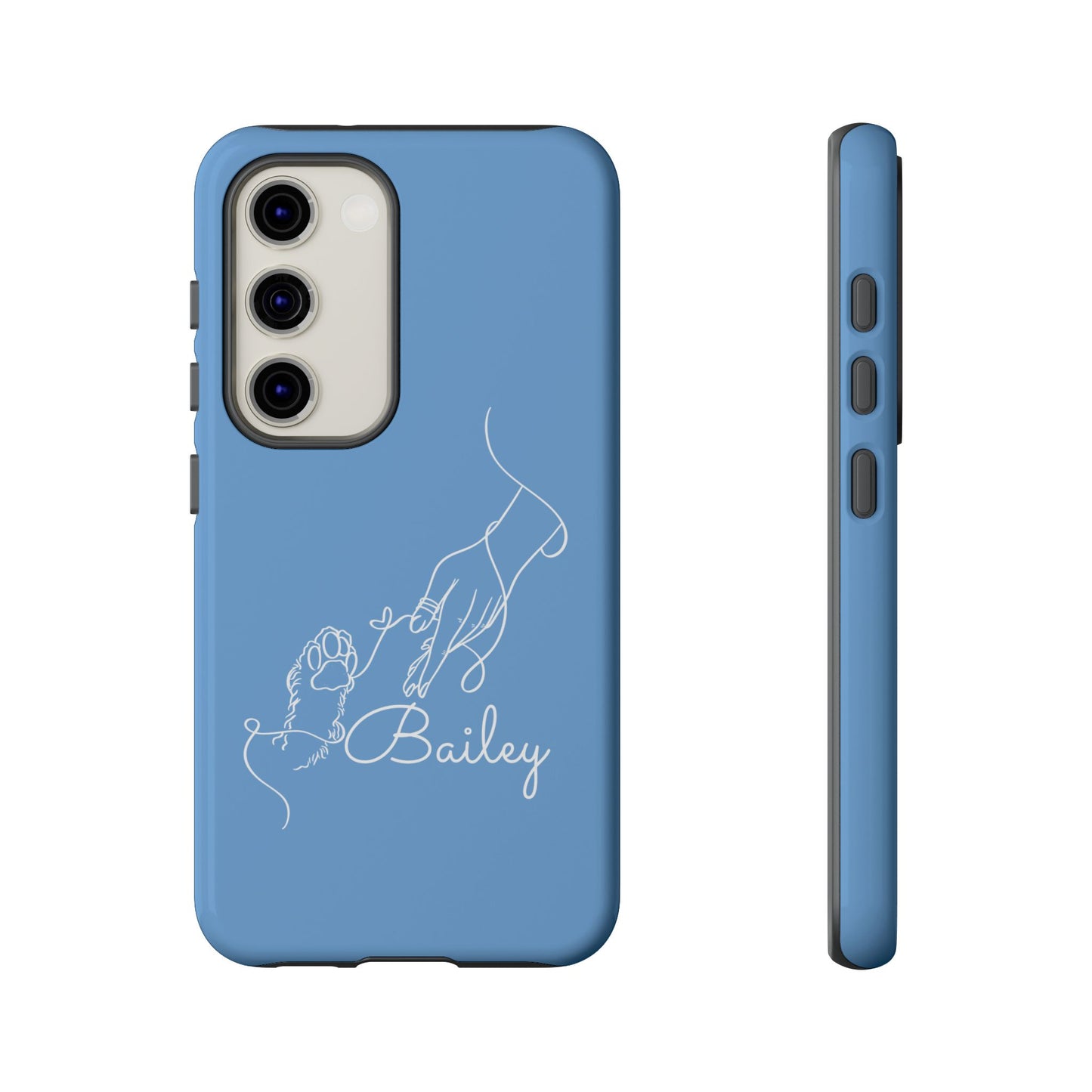 Personalised Phone Case with line drawing & name, Tough Cases