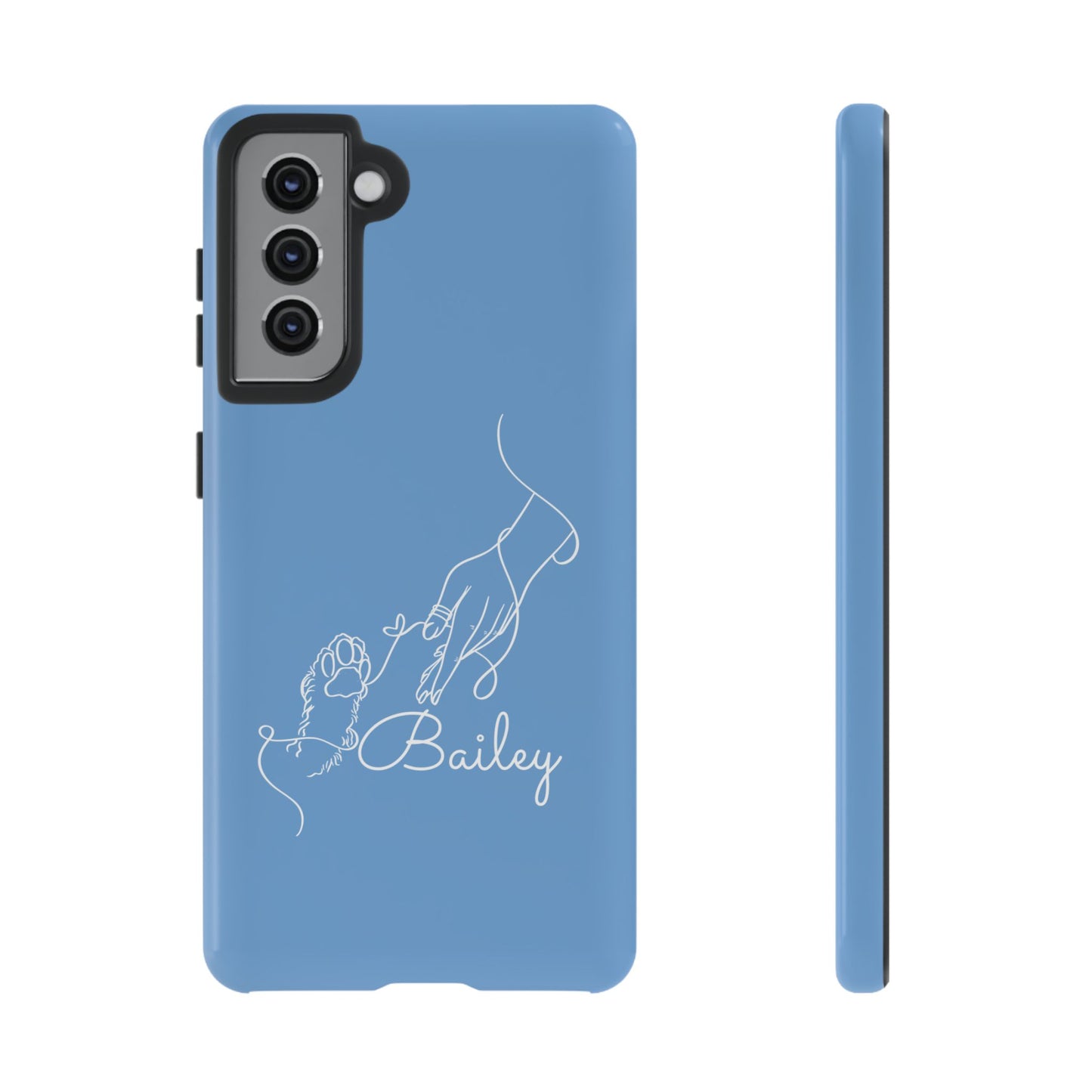 Personalised Phone Case with line drawing & name, Tough Cases