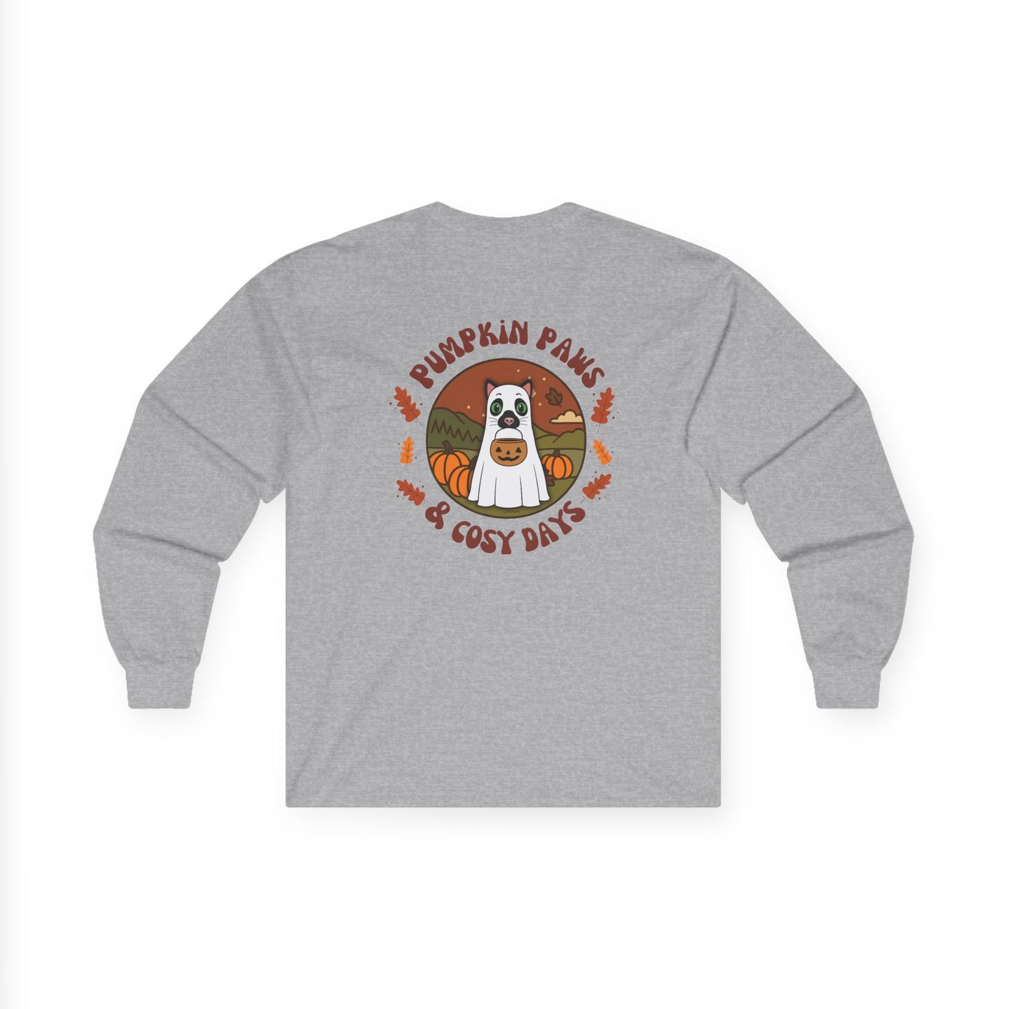 Cat Personalised Spooky Season Long Sleeve Top