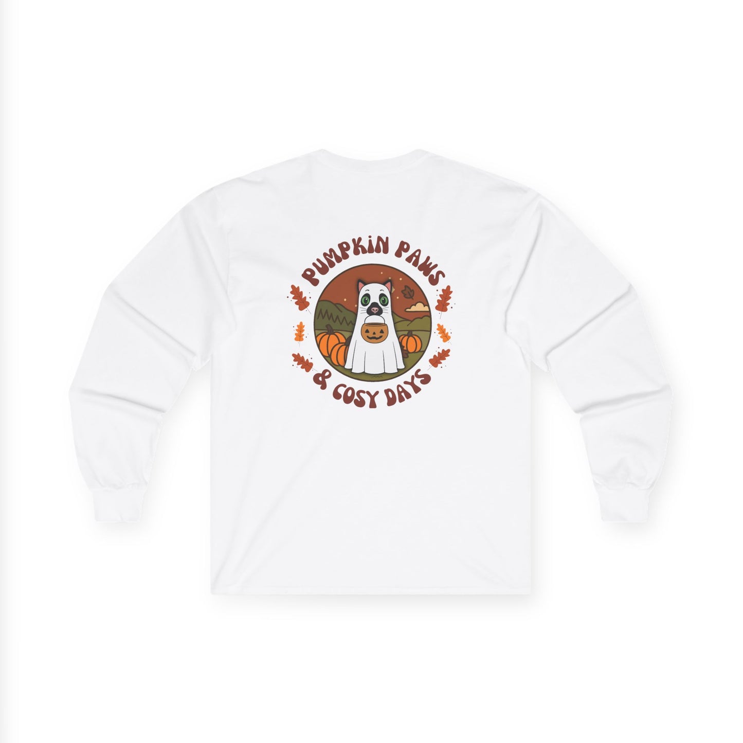 Cat Personalised Spooky Season Long Sleeve Top