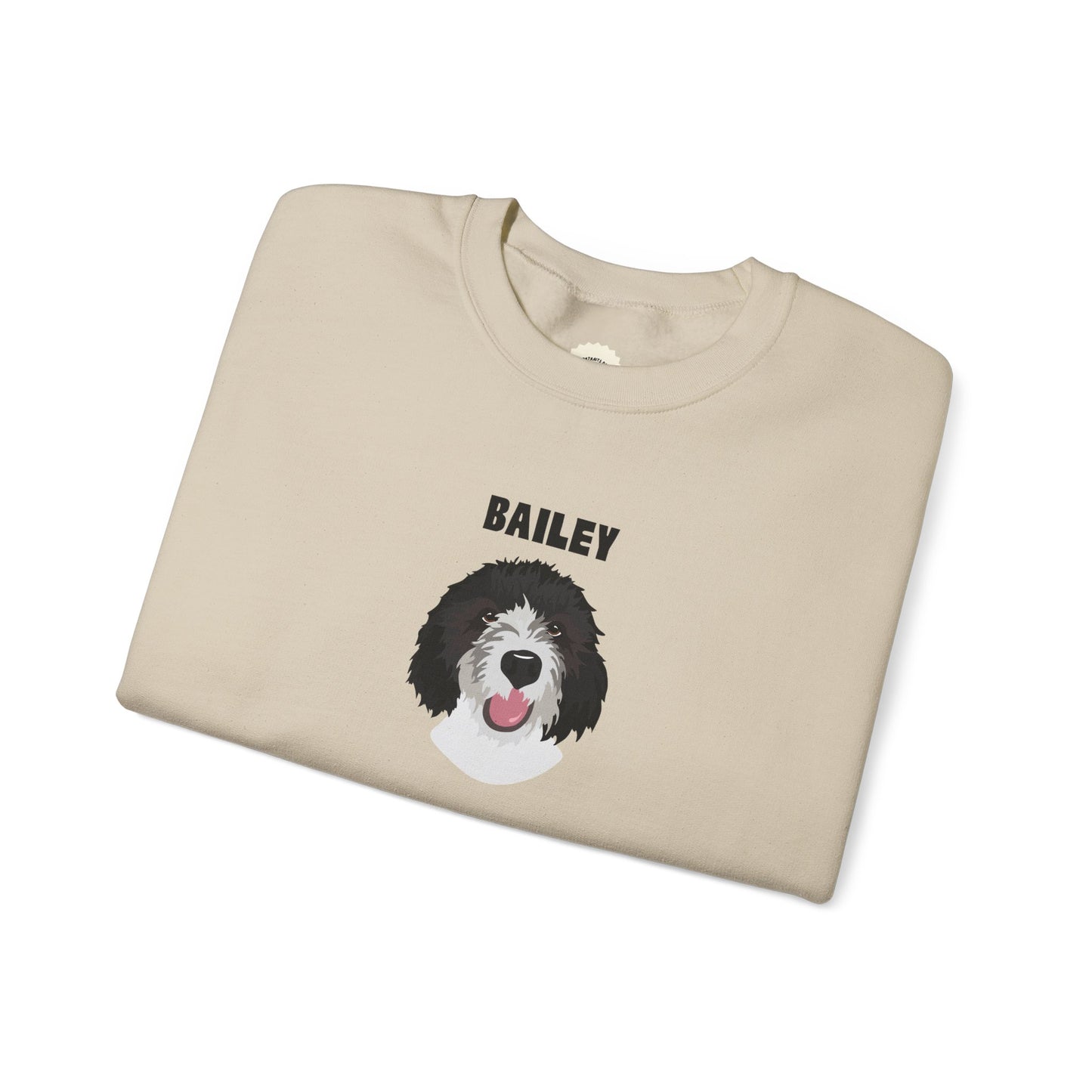 Personalised Sweatshirt with 1 Pet name & face, Unisex Sweatshirt