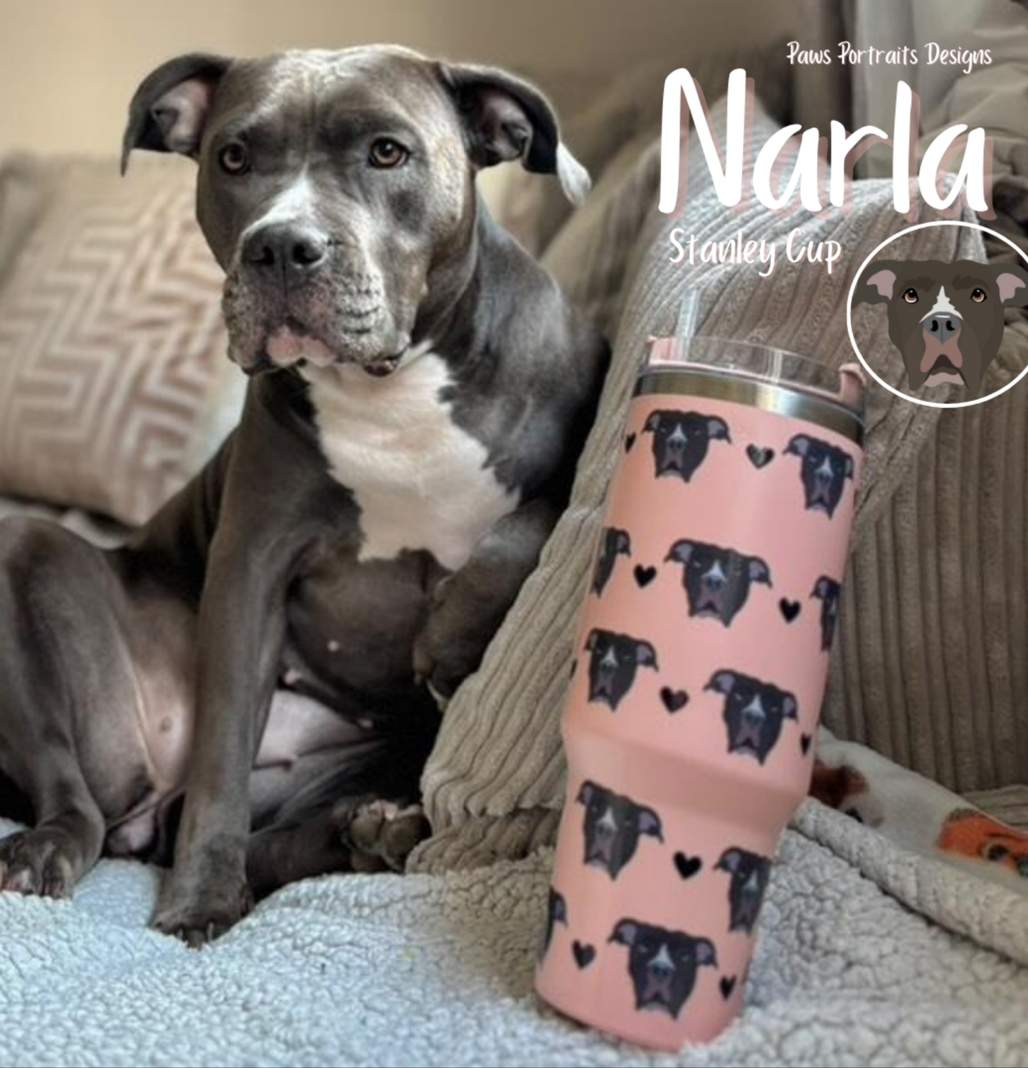 Personalised Stanley Cup using Pet Photo