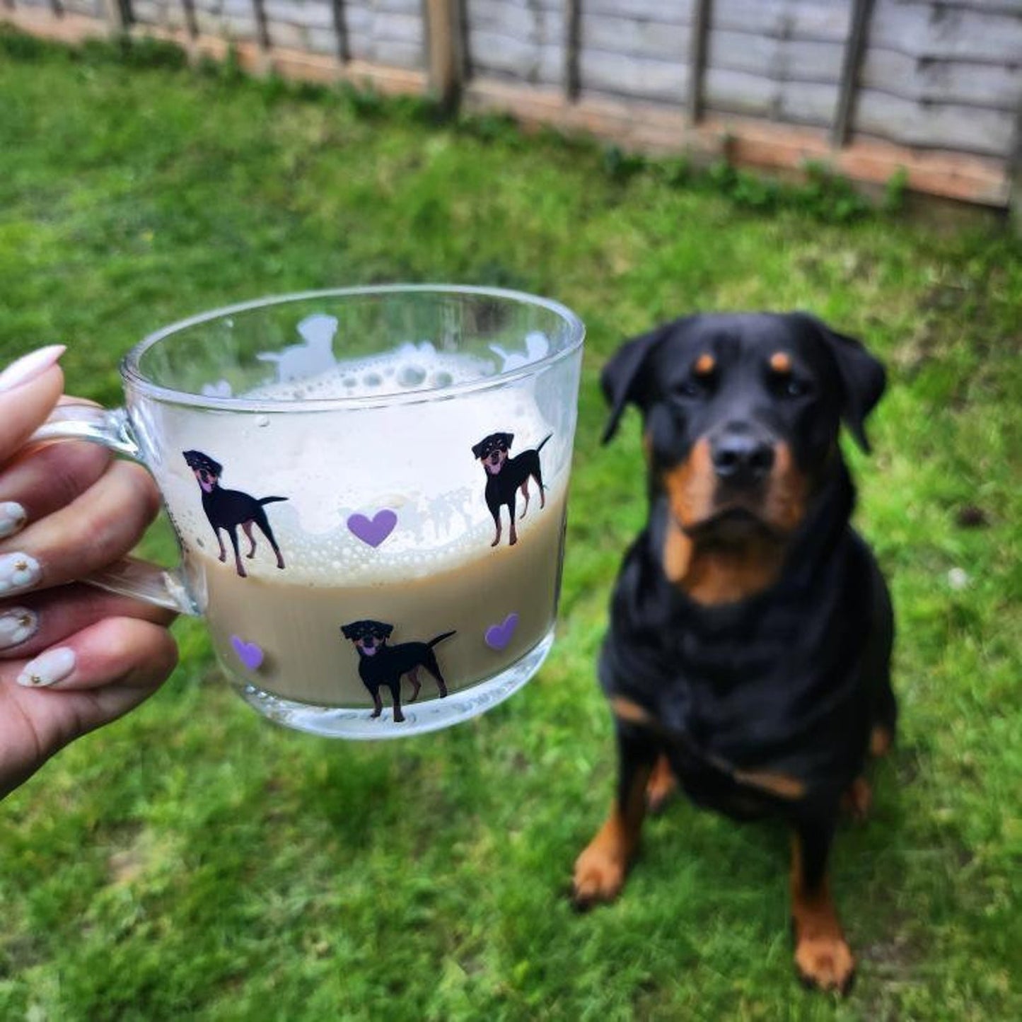 Personalised Pet Glass Mug using YOUR Pet Photo | Custom Mug