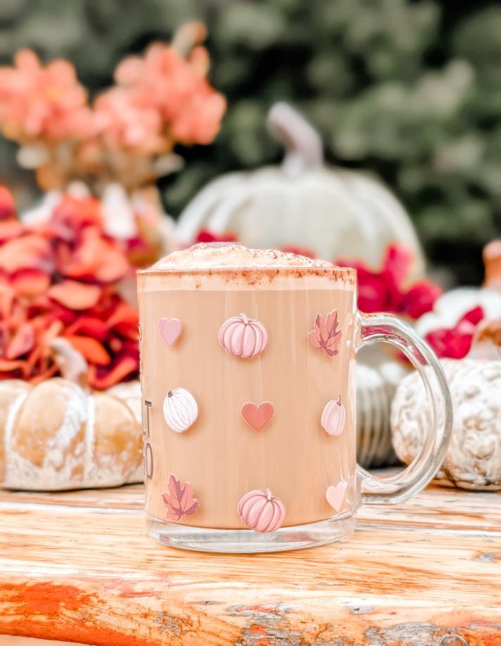 Personalised Branded Glass Mug using YOUR small biz logo | Custom Mug