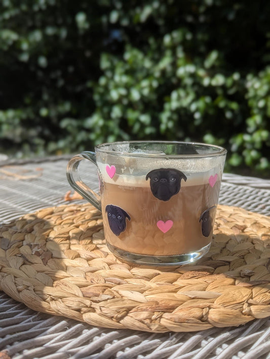 Personalised Pet Glass Mug using YOUR Pet Photo | Custom Mug