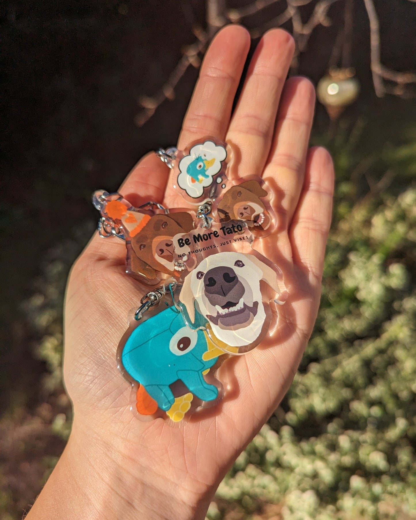 Custom Acrylic Keyrings 2 Pets