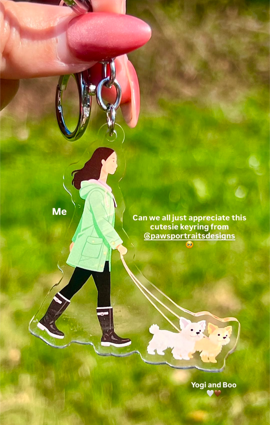 Personalised Dog Owner/Walker Keyring
