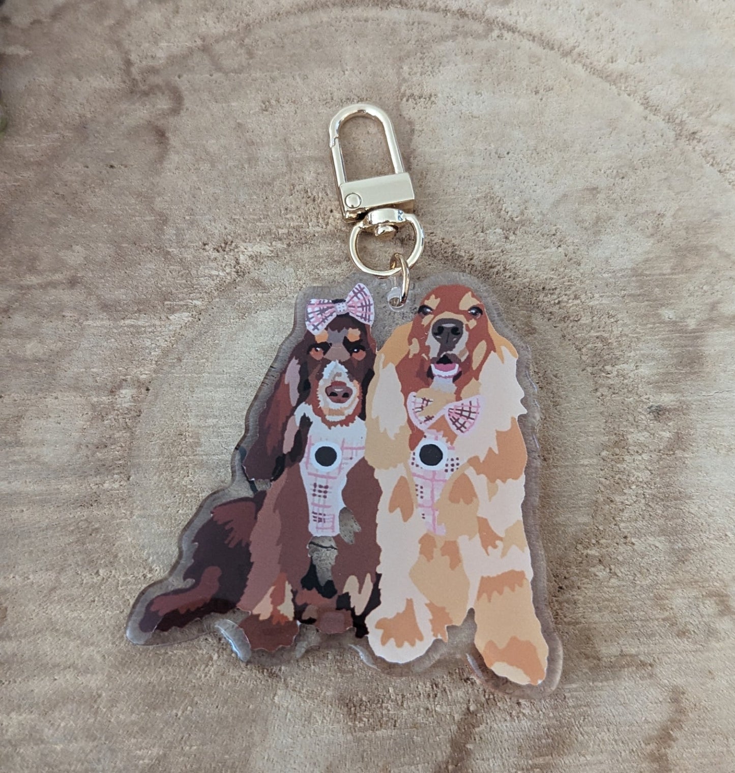 Custom Acrylic Keyrings 2 Pets