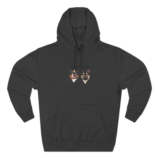 Personalised Hoody 2 Pets with name. & face, cosy hoody