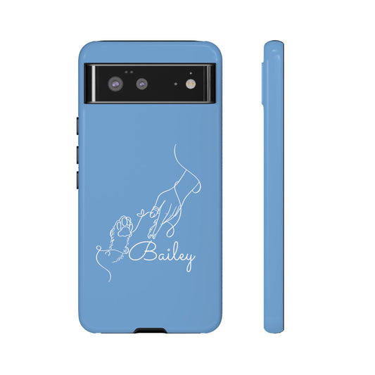 Personalised Phone Case with line drawing & name, Tough Cases