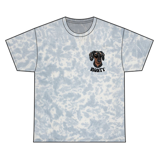 Unisex Tie Dye Pet Portrait Tee, Personalised
