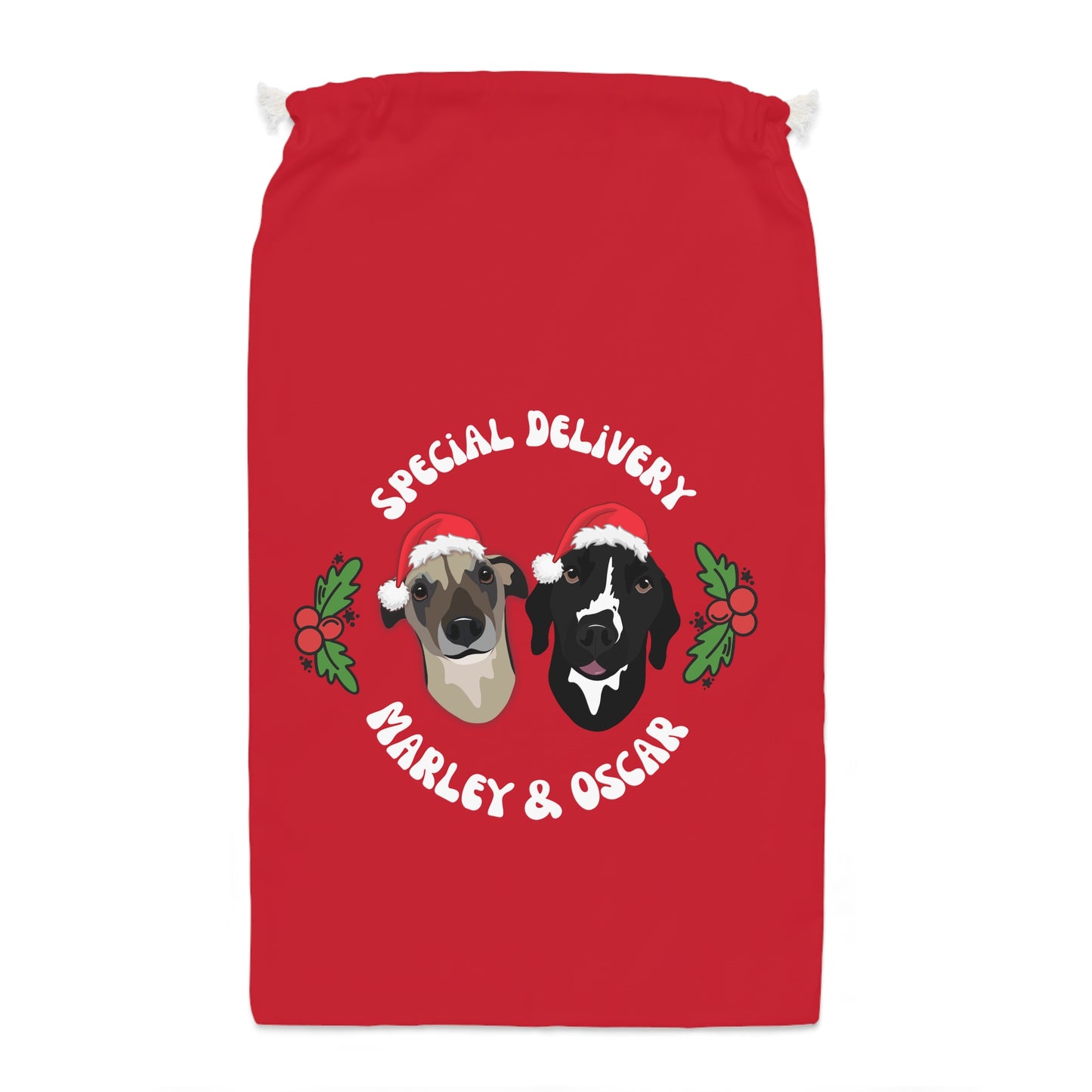 Personalised Christmas present sacks