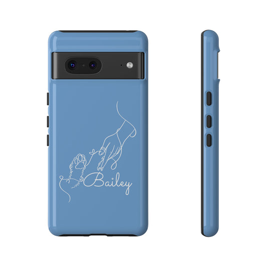 Personalised Phone Case with line drawing & name, Tough Cases