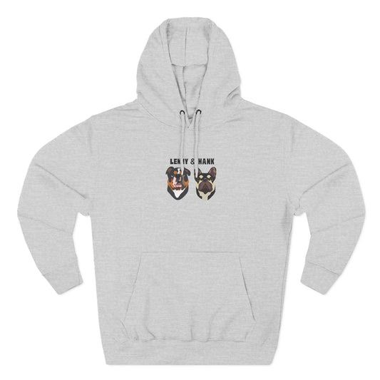 Personalised Hoody 2 Pets with name. & face, cosy hoody
