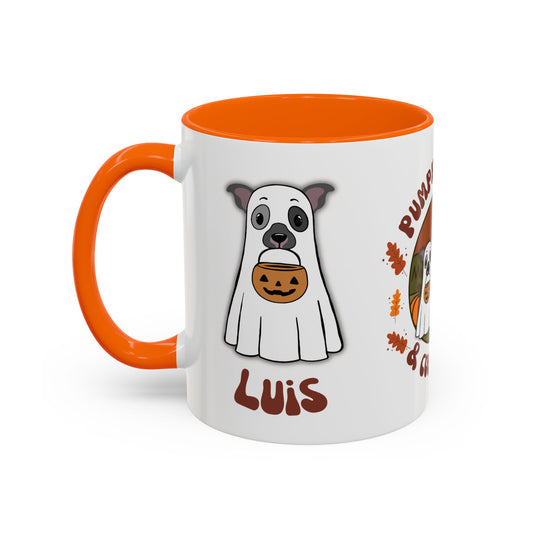 Personalised Halloween Mug - 2 Pets personalised by name & ears/colour